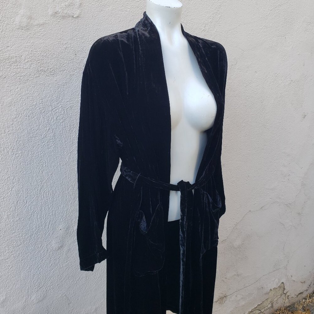 loungey silk blend velvet robe